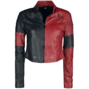 Suicide Squad - DC Comics Läderjacka - 2 - Harley Quinn - S XL - för Dam - svart/röd