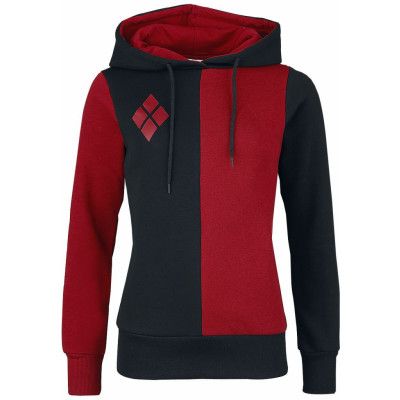 Batman - DC Comics Luvtröja - Harley Quinn - S 3XL - för Dam - röd/svart