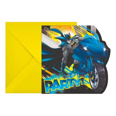 Inbjudningskort Batman - 6-pack