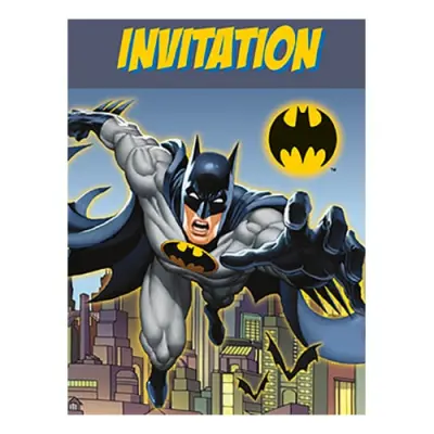 Inbjudningskort Batman Retro - 8-pack
