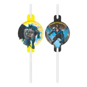 Papperssugrör Batman - 4-pack