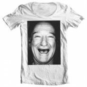 Robin Williams Face Up Wide Neck T-Shirt, Wide Neck T-Shirt