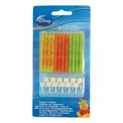 Tårtljus Nalle Puh Flerfärgad - 12-pack