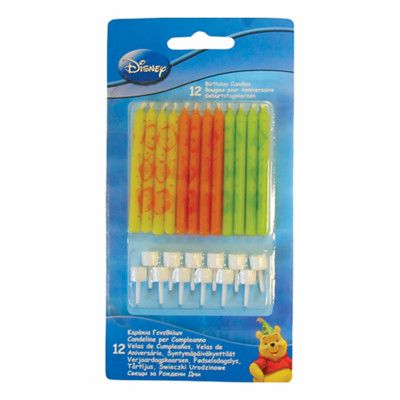 Tårtljus Nalle Puh Flerfärgad - 12-pack