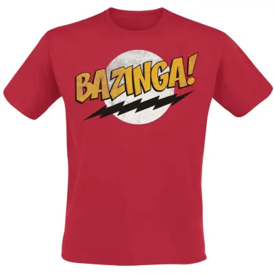 The Big Bang Theory T-shirt - Bazinga - S 3XL - för Herr - röd