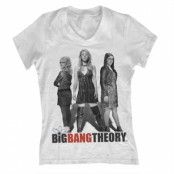 Big Bang Girl Power V-Neck Girly T-Shirt, Girly V-Neck T-Shirt