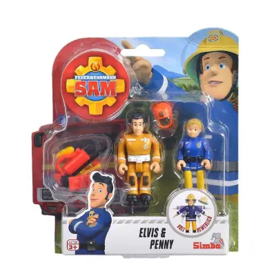 Brandman Sam Figurer 2-pack Elvis&Penny med tillbehör - Fireman Sam -  Leksaksaffären