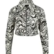 Hell Bunny - Rockabilly Mellansäsongsjacka - Penny Jacket - S M - för Dam - beige/svart