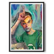 Sheldon Cooper Portrait Painting Poster