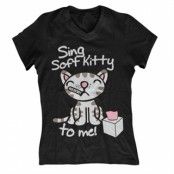 Sing Soft Kitty To Me Girly V-Neck T-Shirt, Girly V-Neck T-Shirt