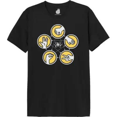 The Big Bang Theory T-shirt - Rock Paper Scissors Lizard Spock - S XXL - för Herr - svart