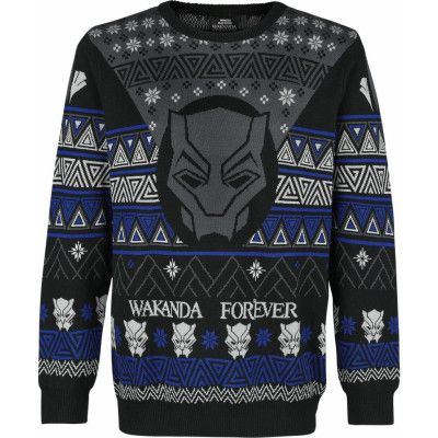 Black Panther - Disney Christmas jumper - Wakanda Forever - L XXL - för Herr - flerfärgad