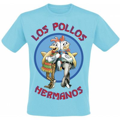 Breaking Bad T-shirt - Los Pollos Hermanos - S 4XL - för Herr - ljusblå