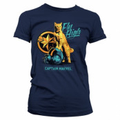Captain Marvel - Fly High Girly Tee, T-Shirt