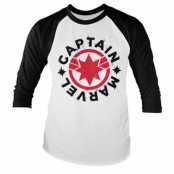 Captain Marvel Round Shield Baseball Long Sleeve Tee, Long Sleeve T-Shirt
