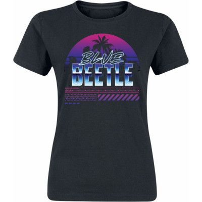 Blue Beetle - DC Comics T-shirt - Palm Sunset - S XL - för Dam - svart