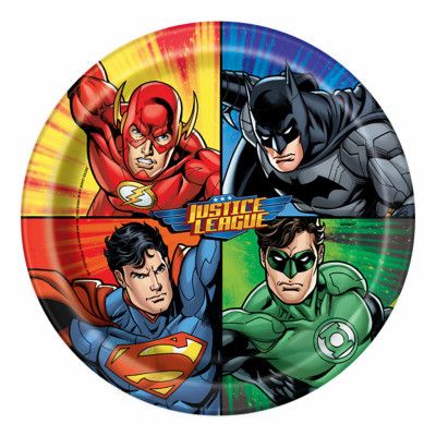 Papperstallrikar Justice League - 8-pack