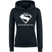 Supergirl - DC Comics Luvtröja - White Logo - S XL - för Dam - svart