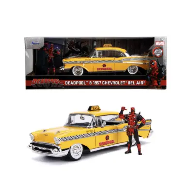 Deadpool - 1957 Chevy Bel Air 1 + Deadpool Figure - 1:24