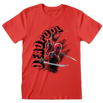 Deadpool 3 - Anime T-shirt - S XXL - för Herr - röd