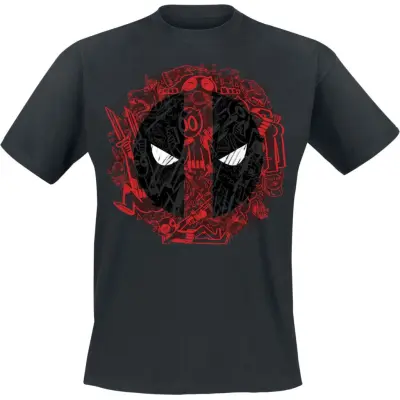 Deadpool - Anime T-shirt - Deadpool - Stamp - S XXL - för Herr - svart