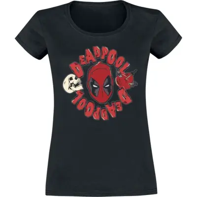 Deadpool - Anime T-shirt - Love And Dead - S XXL - för Dam - svart