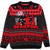 Deadpool - Marvel Christmas jumper - Show Off - S M - för Herr - flerfärgad