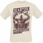 Deadpool - Marvel T-shirt - 3 - Adamantium Katanas - S XXL - för Herr - naturfärgad