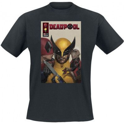 Deadpool - Marvel T-shirt - 3 - Deadpool Kisses to Wolverine - M 3XL - för Herr - svart
