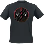 Deadpool - Marvel T-shirt - 3 - Logo - S L - för Herr - svart