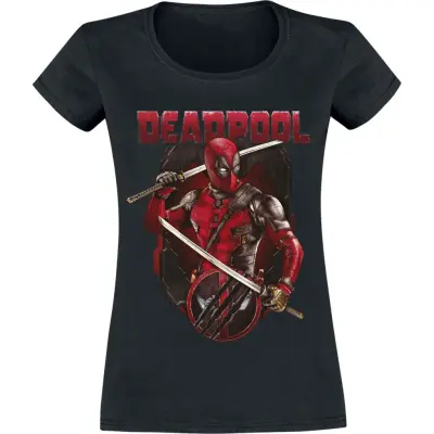 Deadpool - Marvel T-shirt - 3 - Ready For Deadpool - S XL - för Dam - svart
