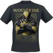 Deadpool - Marvel T-shirt - 3 - Wolverine - S XL - för Herr - svart