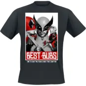 Deadpool - Marvel T-shirt - Deadpool And Wolverine - Best Bubs Threesome - S XXL - för Herr - svart