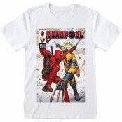 Deadpool - Marvel T-shirt - Deadpool & Wolverine - Comic Book Cover - M XXL - för Herr - vit