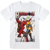 Deadpool - Marvel T-shirt - Deadpool & Wolverine - Comic Book Cover - L XXL - för Herr - vit