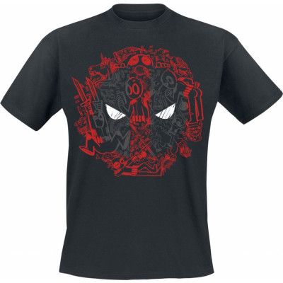 Deadpool - Marvel T-shirt - Scribble - S XXL - för Herr - svart