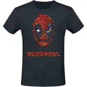 Deadpool - Marvel T-shirt - Splatter Logo - S XXL - för Herr - svart