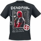 Deadpool - Marvel T-shirt - Wolverine Sketches - M XXL - för Herr - svart