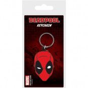 Marvel Comics Rubber Keychain Deadpool Face 6 cm
