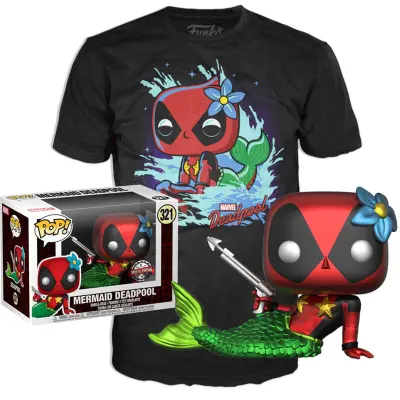 POP Set & Tee Marvel Deadpool Mermaid Exclusive