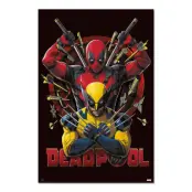 Poster Deadpool & Wolverine Fight 61x91cm
