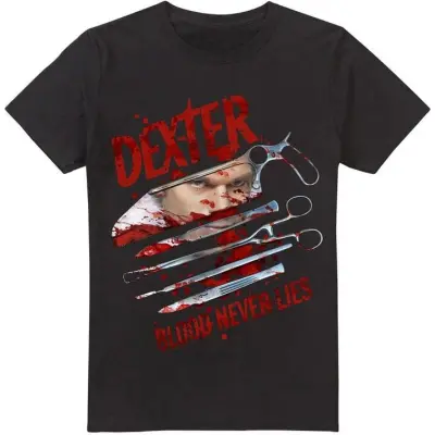 Dexter T-shirt - Blood Never Dies - S 5XL - för Herr - svart