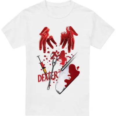 Dexter T-shirt - Tools Of The Trade - S 5XL - för Herr - vit