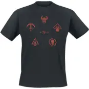 Diablo - gaming T-shirt - 4 - Class Icons - S L - för Herr - svart