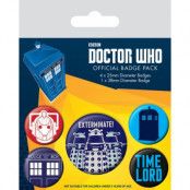 Doctor Who Pin-Back Buttons 5-Pack Exterminate