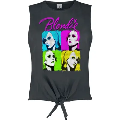 Blondie Topp - Amplified Collection - Neon Quadrant - S XL - för Dam - skiffer