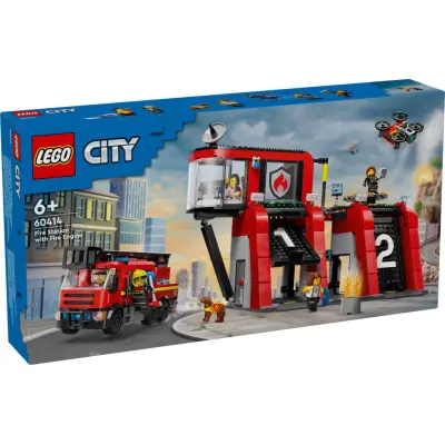 LEGO® City Brandstation med brandbil 60414 - LEGO -  Leksaksaffären