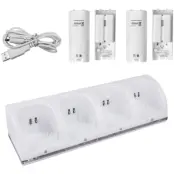 Quad Charger + 4 Batteries