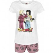 Dragon Ball - gaming Pyjamas - Super - Androids - S 3XL - för Dam - vit/rosa