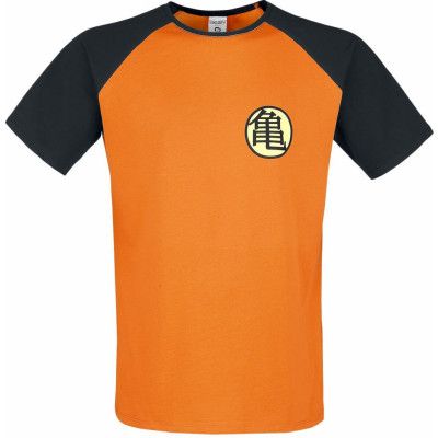 Dragon Ball - gaming T-shirt - Z - Kame Symbol - S L - för Herr - orange/svart